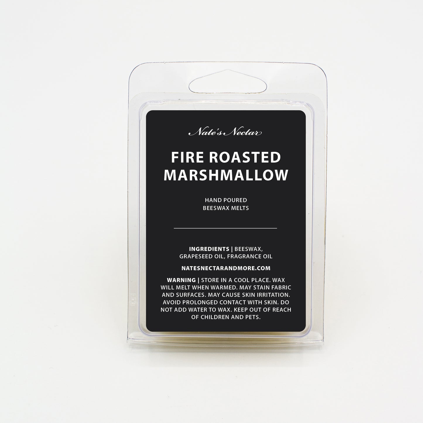 Fire Roasted Marshmallow Beeswax Candle, Nates Nectar Fall Beeswax Candle Collection, 4 oz tin and melts