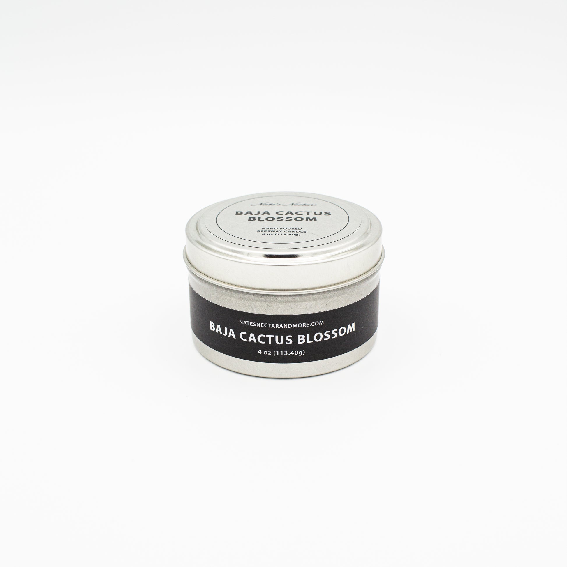Baja Cactus Blossom, Nate's Nectar Beeswax Candle, 4 oz tin