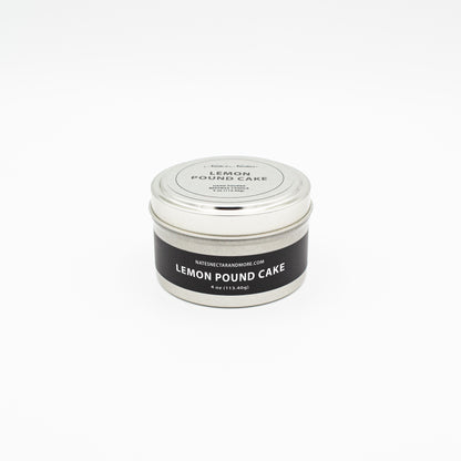 Lemon Pound Cake Beeswax Candle, Nate's Nectar Signature Beeswax Candle Collection, Hand Poured, 4 oz tin and melt