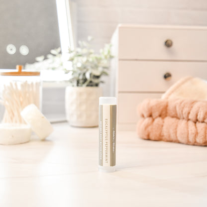 Eucalyptus peppermint body butter stick for easy, mess-free moisturizing