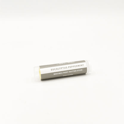 Eucalyptus peppermint body butter stick for easy, mess-free moisturizing