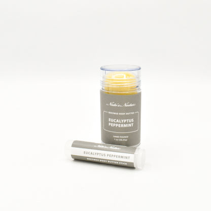 Eucalyptus peppermint body butter stick for easy, mess-free moisturizing