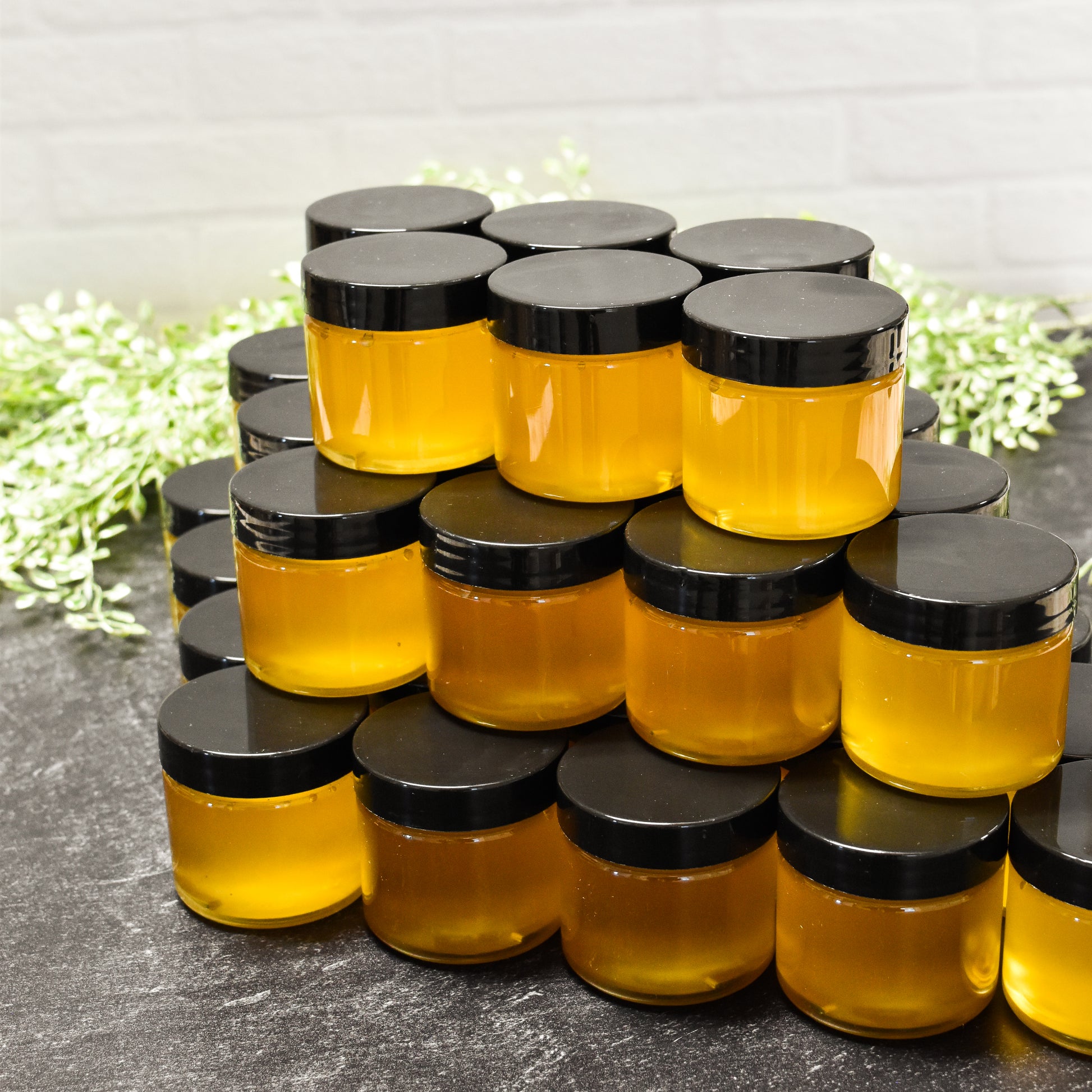 Natural Raw Honey Party Favors, 25 pack and 100 pack, 3 oz plastic jars, ideal for wedding, bridal showers, baby shower favors