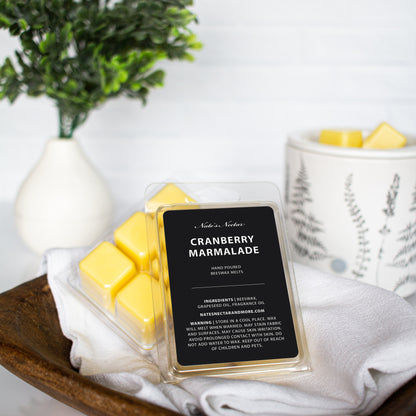 Cranberry Marmalade Beeswax Candle, Nate's Nectar Beeswax Winter Candle Collection, candle melt