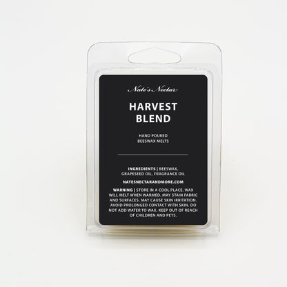 Harvest Blend Beeswax Candle, Nate's Nectar Fall Beeswax Candle Collection, 4 oz tin and candle melt