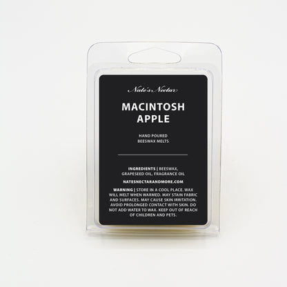 Macintosh Apple Beeswax Candle, Nate's Nectar Fall Beeswax Candle Collection, Hand Poured, 4 oz tin and melt