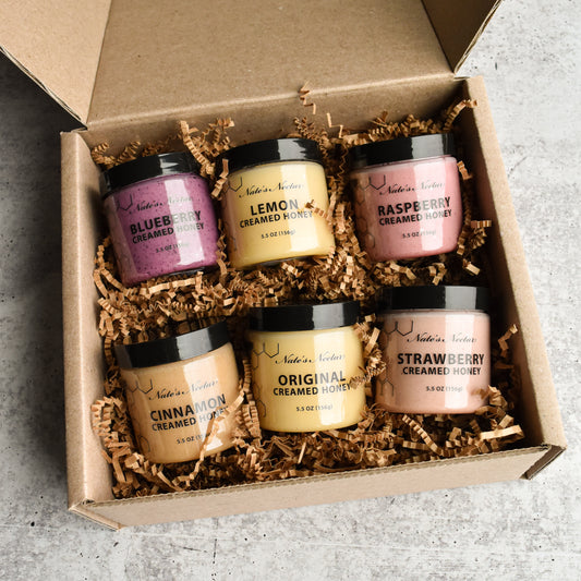 Nate's Nectar Creamed Honey Pantry Pack, gift bundle, customizable gift, clean ingredient spread, natural ingredient creamed honey